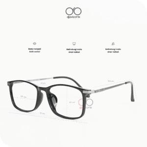kacamata unisex kotak cocok untuk baca maupu sekedar stylish