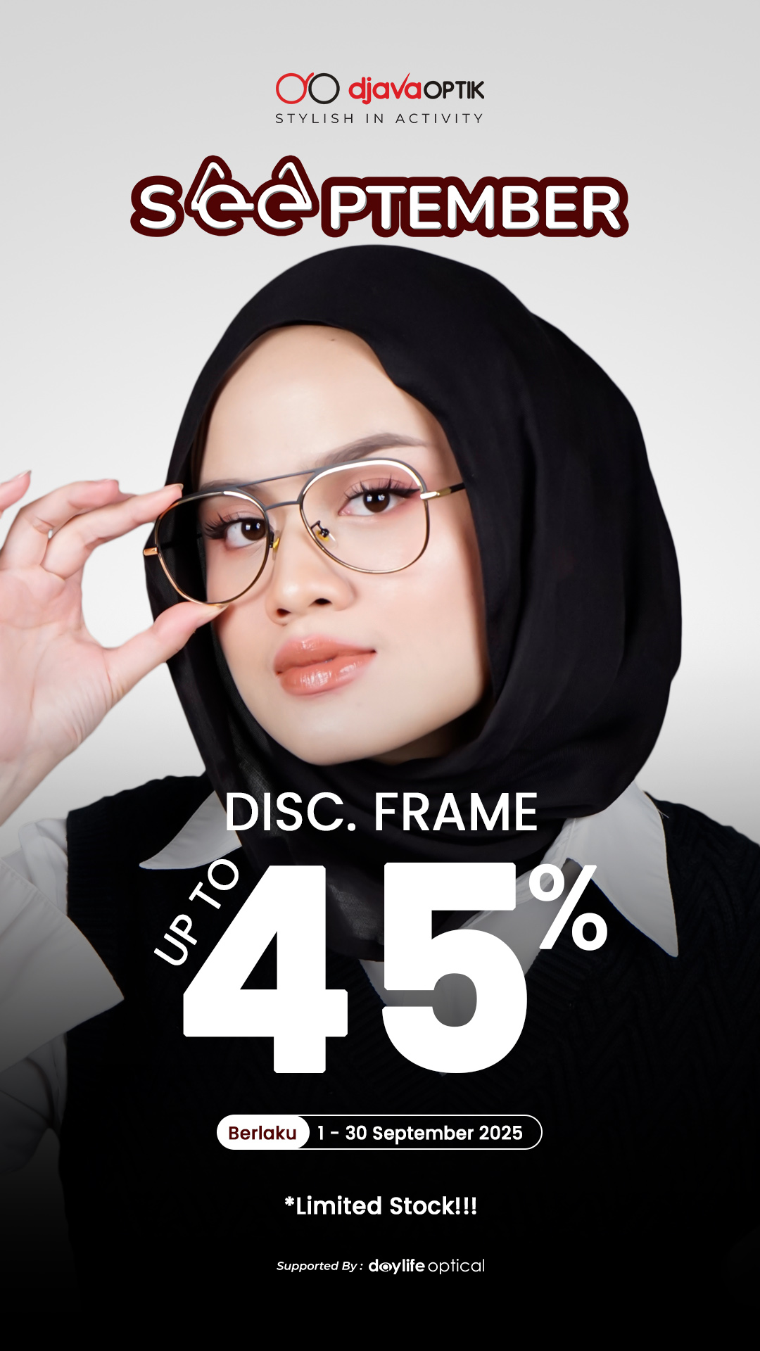 PROMO SEEPTEMBER! Dapatkan Diskon Kacamata Up To 45% di Djava Optik