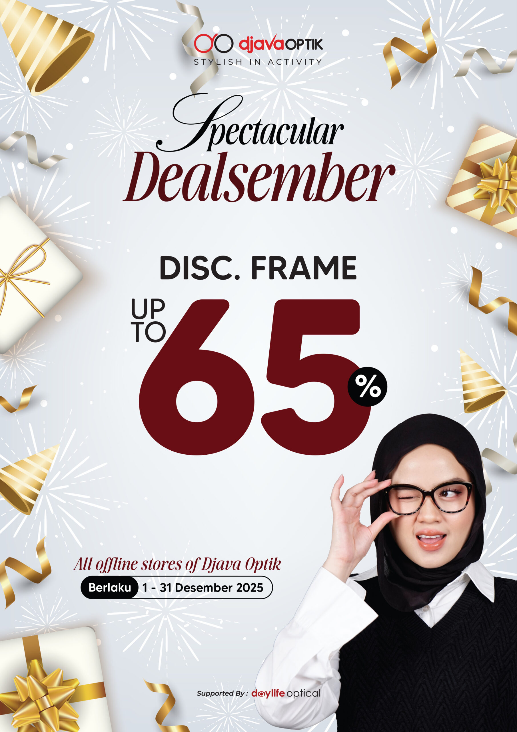 Cuci Gudang Kacamata Akhir Tahun! Djava Optik Beri Diskon Hingga 65%
