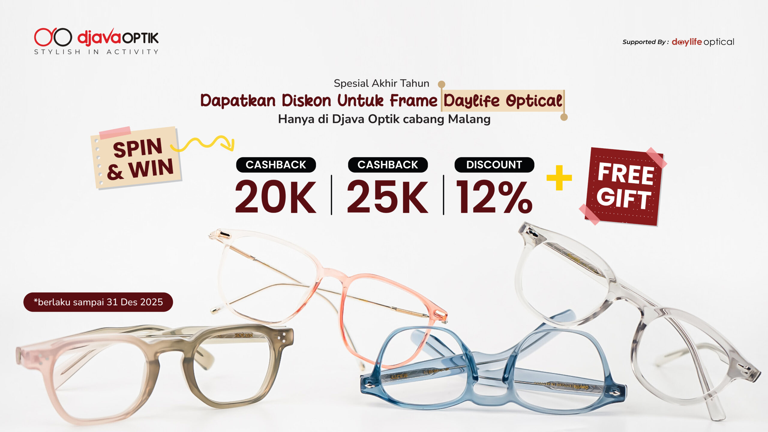 Promo Kacamata Akhir Tahun? Dapatkan Diskon Spesial di Djava Optik Malang!